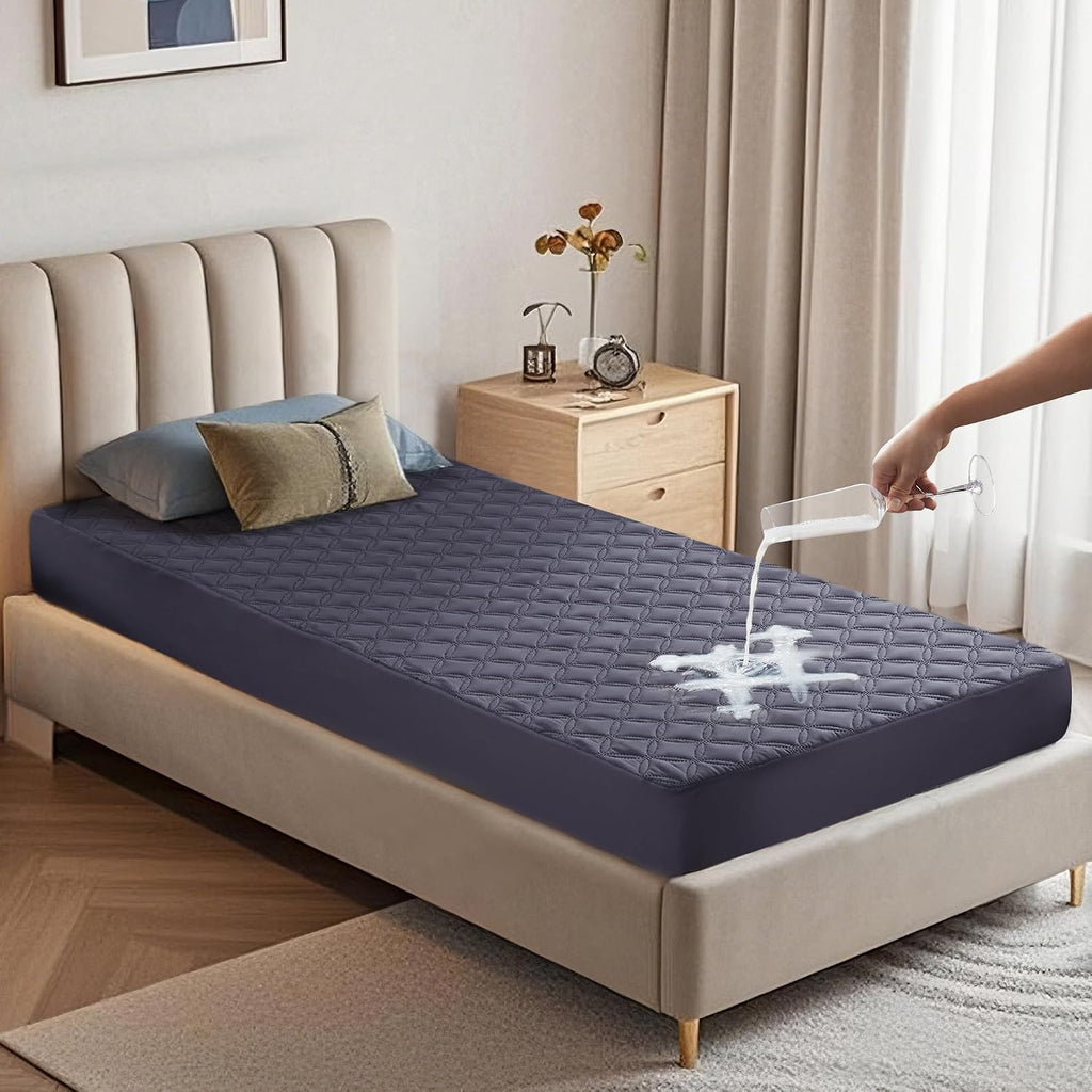Waterproof Queen Size Mattress Protector, Deep Pocket Fit, Washable | Soft Noiseless Breathable Bed Mattress Cover Pad, Fits 6-18 Inch Deep Mattresses, Ideal for Home, Bedroom, Hotel, Gray - view 6