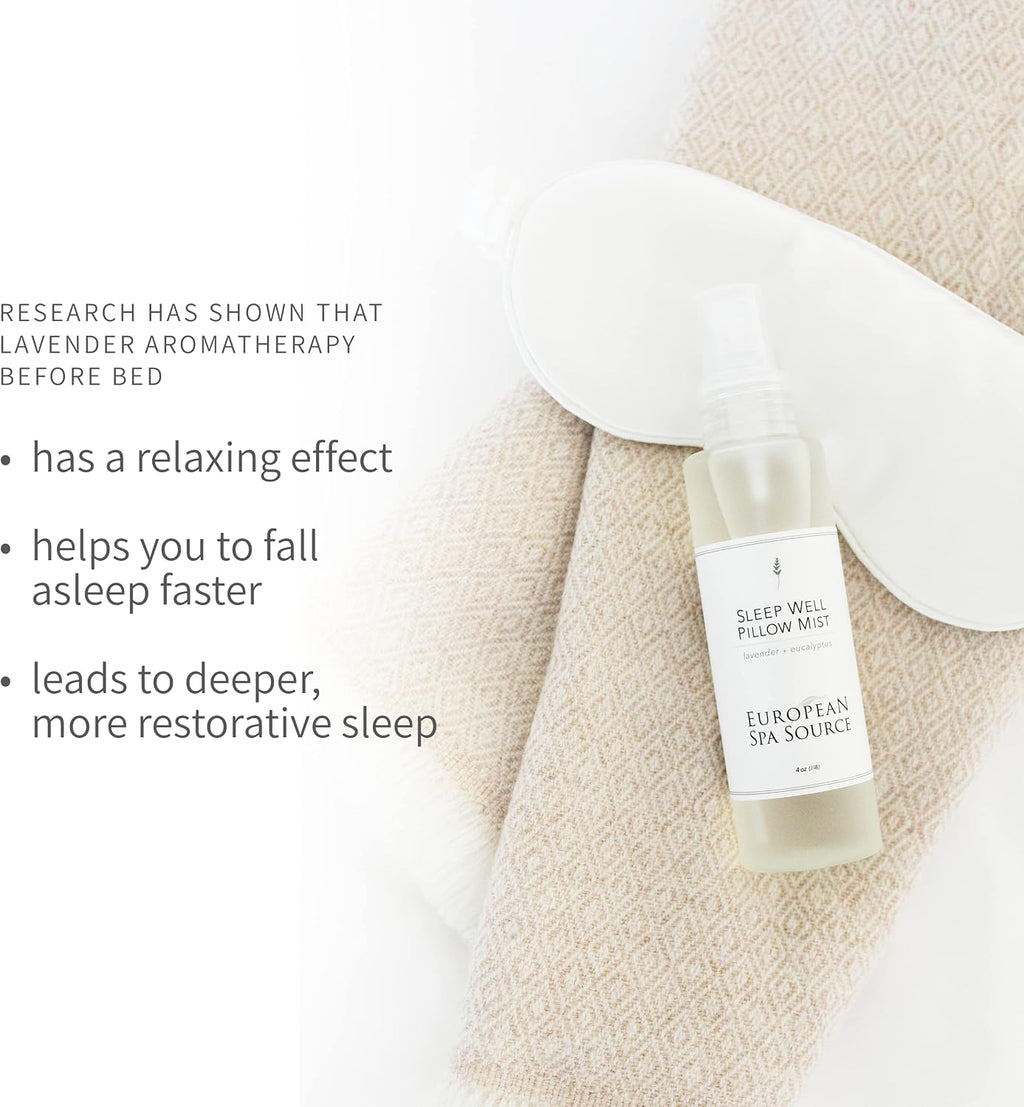 SleepWell Eucalyptus + Lavender Pillow Spray, 4 Fl Oz | Calming Bedtime Linen & Pillow Mist, Aromatherapy for Tension Relief, Promotes Relaxation & Sleep with French Lavender Scent - view 4