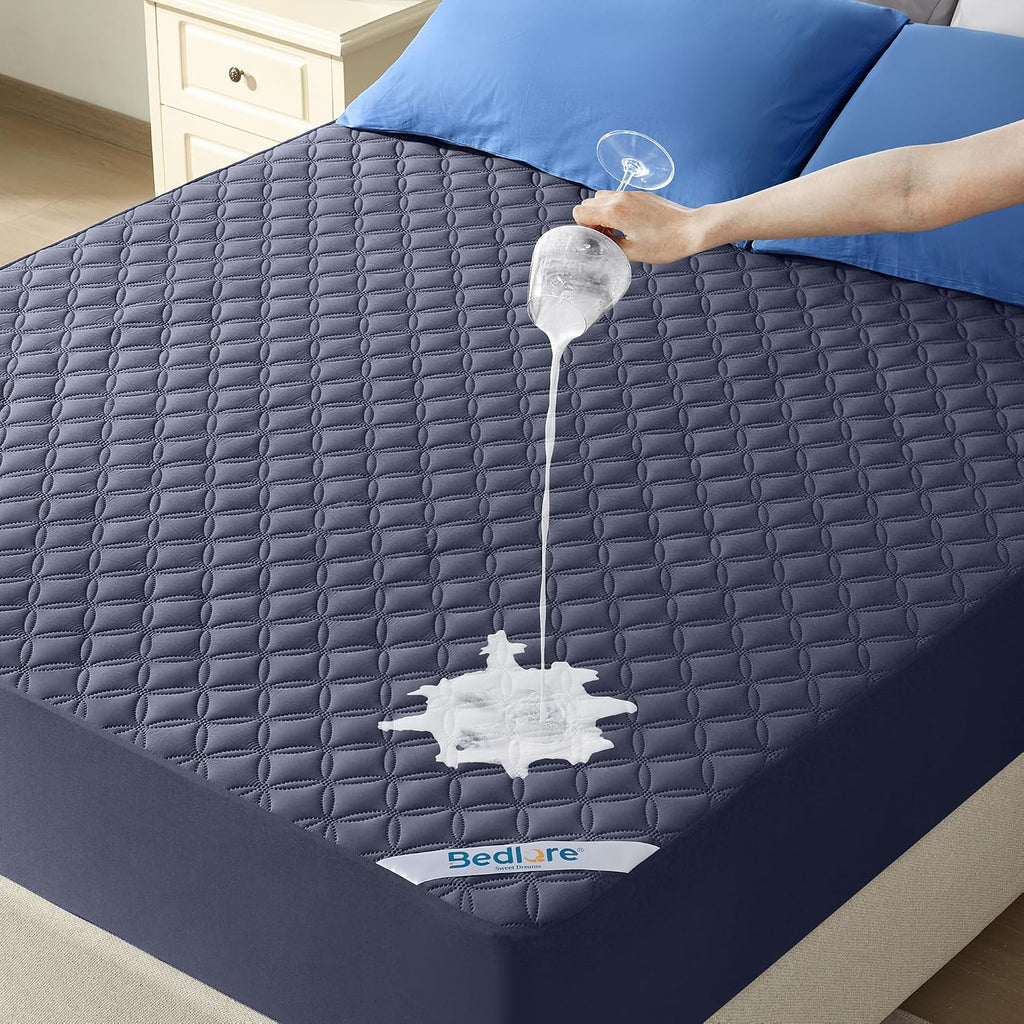 Waterproof Queen Size Mattress Protector, Deep Pocket Fit, Washable | Soft Noiseless Breathable Bed Mattress Cover Pad, Fits 6-18 Inch Deep Mattresses, Ideal for Home, Bedroom, Hotel, Gray - view 7