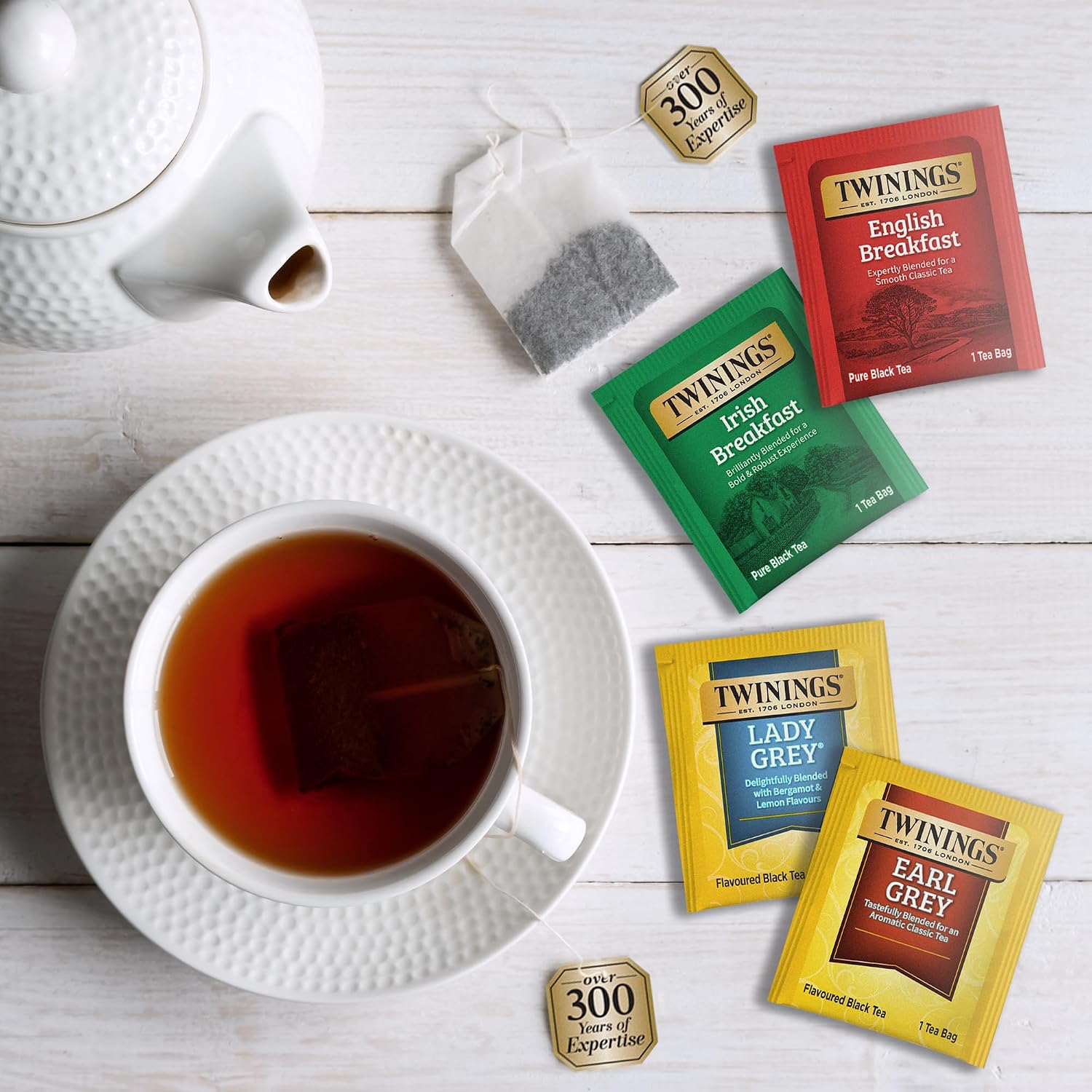 Best of Tea Sampler, 56 Count, 7 Flavor Herbal & Black Tea Variety | Caffeinated, Decaffeinated & Caffeine Free - Perfect Gourmet Gift Set - view 2