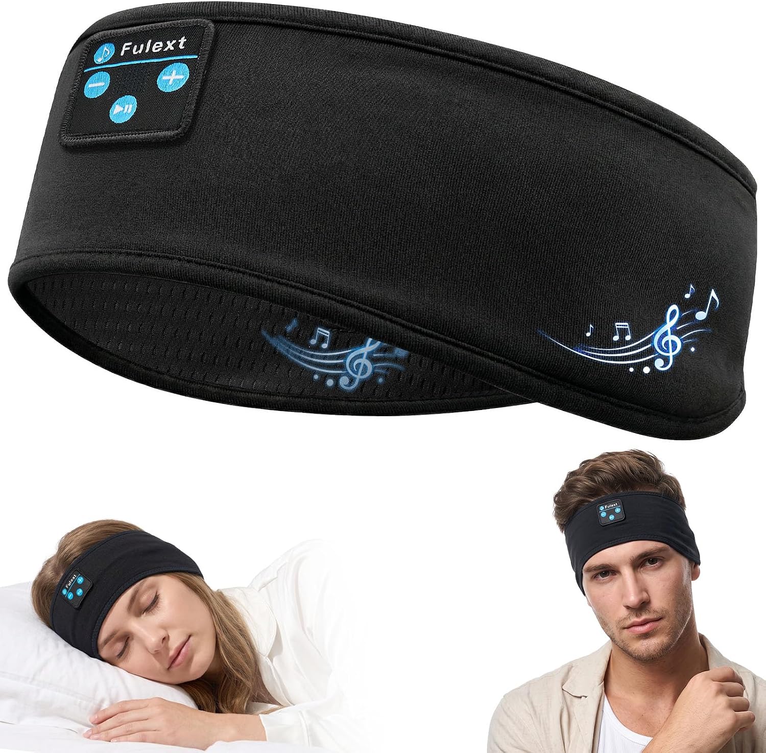 Sleep Headphones Bluetooth Headband,Sleeping Headphones Sports Headband Headset, Long Time Play Sleeping Headsets with Built in Speakers Perfect for Workout,Running,Yoga - view 8