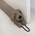 Under door draft stopper decorative wind stopper 36 inch for door & window, weighted animal air draft stopper for bottom of door with hanging loops - brown dog