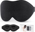 Sleep Mask for Side Sleeper Women Men, Eye Mask for Sleeping | Light Blocking 3D Contoured Sleeping Mask, Soft Breathable Sleep Eye Mask with Adjustable Elastic Strap for Travel, Black