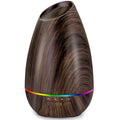 Essential Oil Diffusers, 400ml Aromatherapy Diffuser for Essential Oils Cool Mist Humidifier with 4 Timer Adjustable Mist Waterless Auto-Off for Home Office Bedroom, Brown Wood Grain