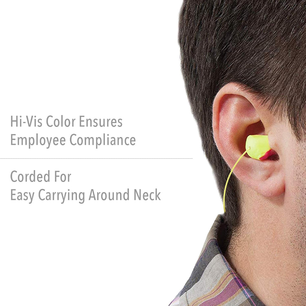 By Honeywell Laser Lite High Visibility Disposable Foam Earplugs, 100-Pairs, Pink/Yellow, LL-30 - view 2