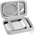 Hard case for 3-in-1 charging station | foldable charger station, hard shell case, with strap, mesh pocket, case only white