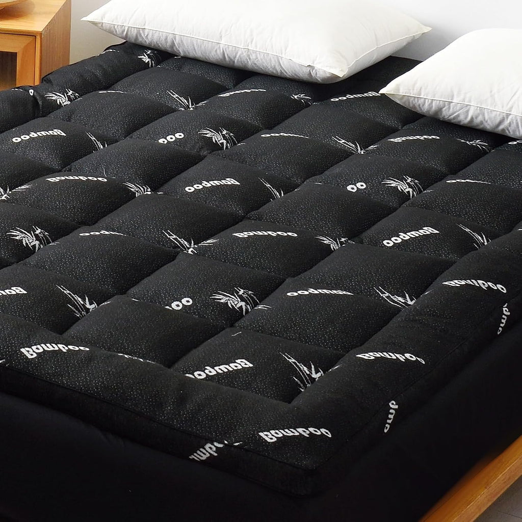 Queen Mattress Pad, 8-21" Deep Pocket Protector Ultra Soft Quilted Fitted Topper Cover Fit for Dorm Home Hotel -White - view 8