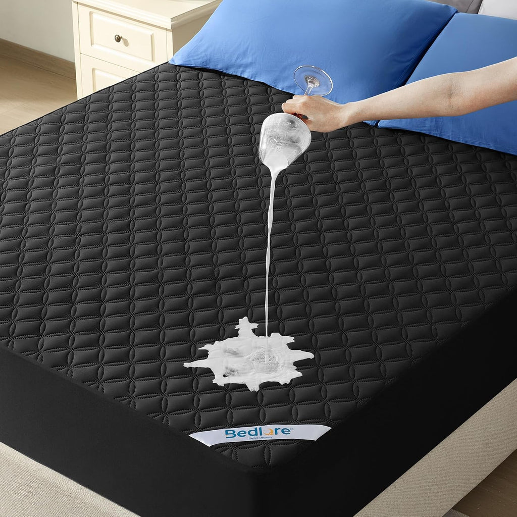 Waterproof Queen Size Mattress Protector, Deep Pocket Fit, Washable | Soft Noiseless Breathable Bed Mattress Cover Pad, Fits 6-18 Inch Deep Mattresses, Ideal for Home, Bedroom, Hotel, Gray - view 8