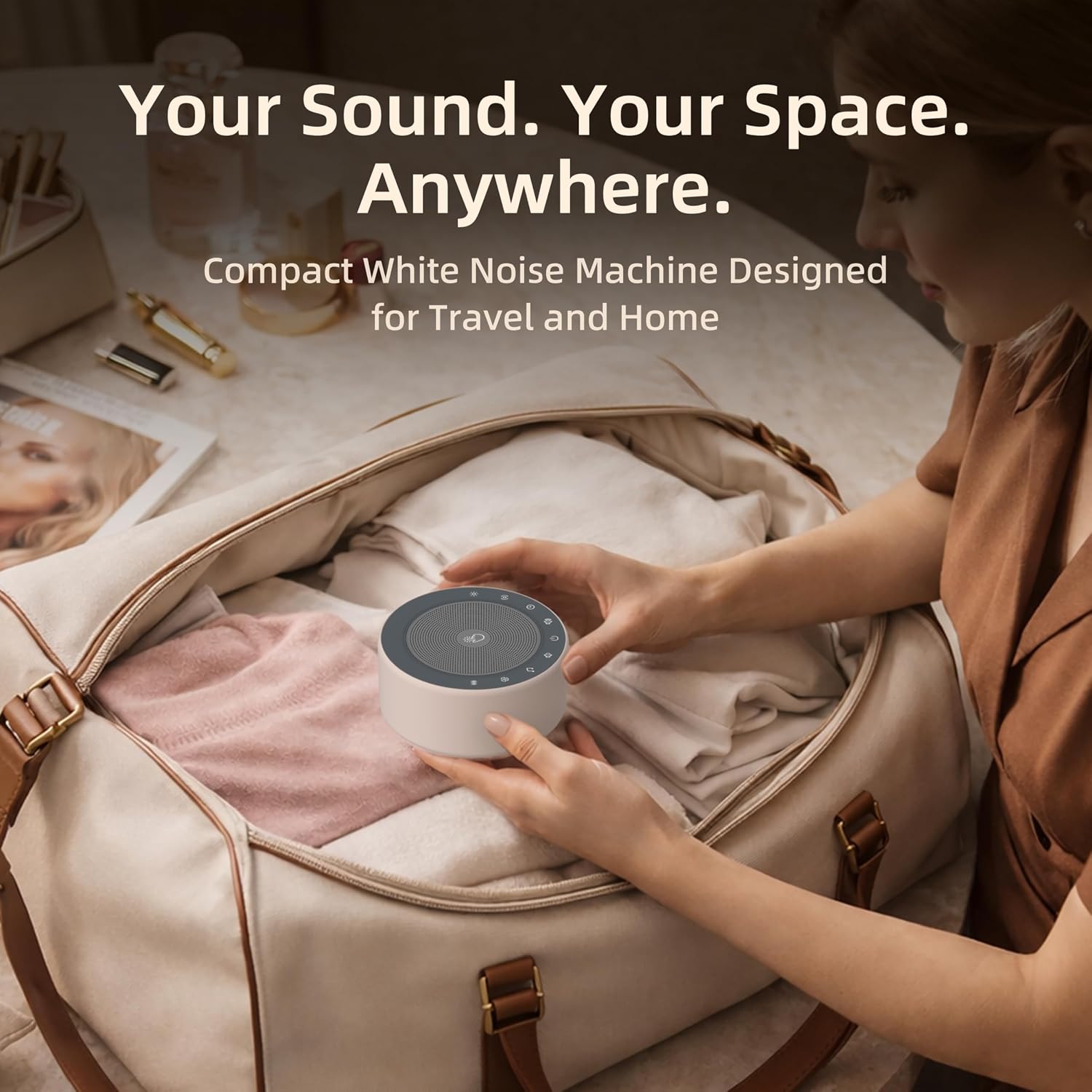 White Noise Machine for Baby & Adults, 30 Soothing Sounds, Sleep Sound Machine with 8 Color Night Light, Memory Function, White Noise for Sleeping, Nursery, Office, Travel & Relaxation - view 5