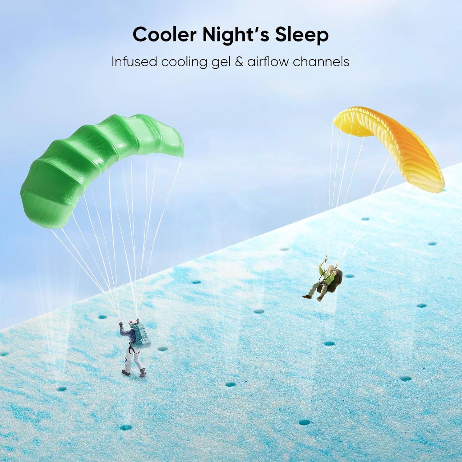 3-inch twin memory foam mattress topper, gel infused cooling, soft for sleeper sofa, RV, camper, CertiPUR-US certified - view 2