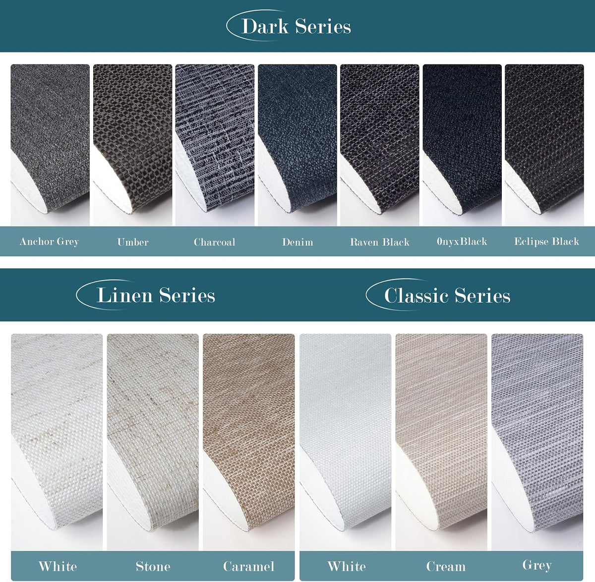 Motorized roller shades, 100% blackout, multi-color samples | Automatic blinds for indoor windows, works with Alexa Google Apple Home, remote & app control, solar/USB charging, custom size - view 5
