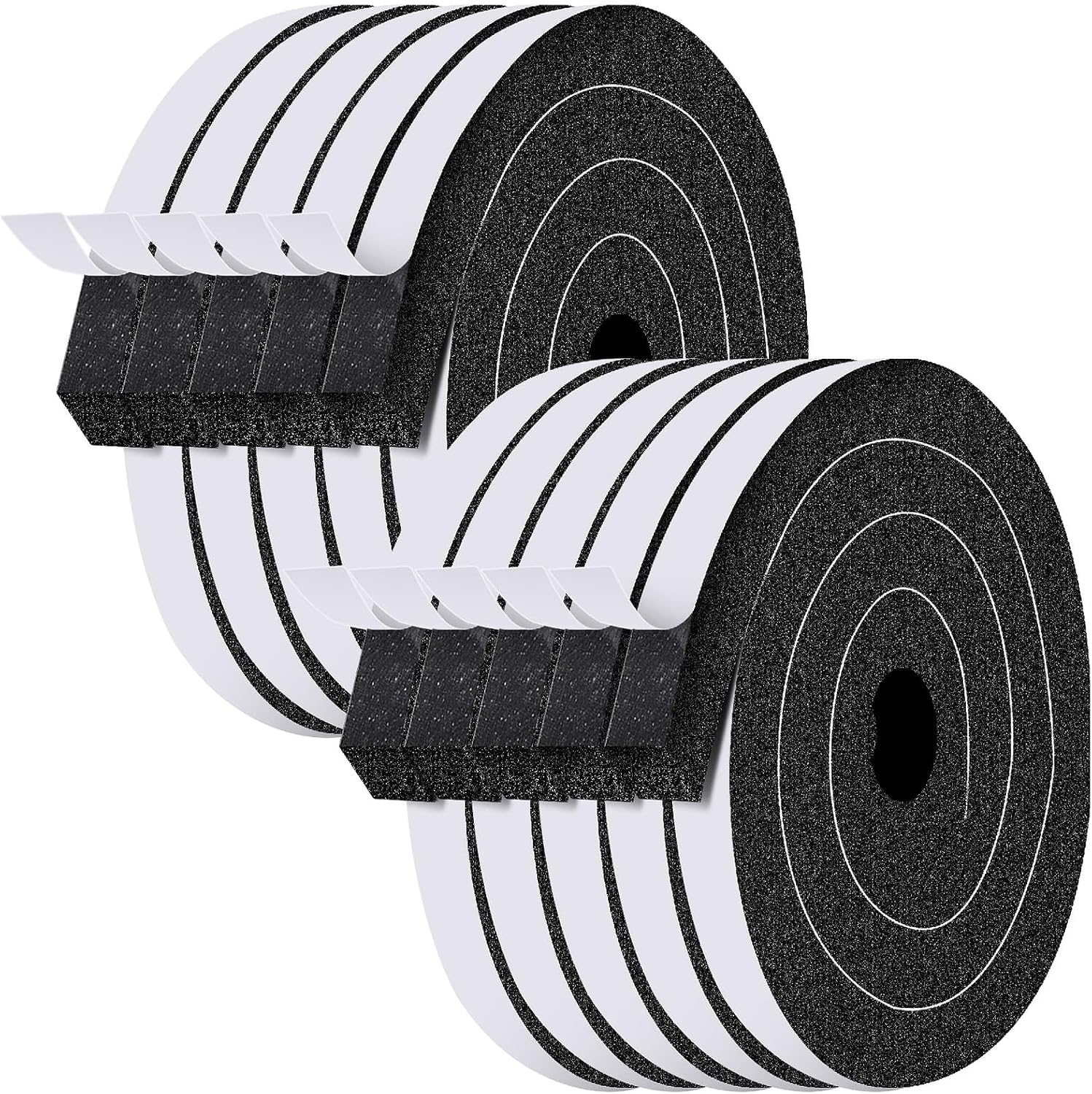 39ft Adhesive Foam Weather Stripping, 1/2 Inch W x 1/2 Inch T, Air Conditioner Window Seal Insulation Foam Tape High Resilience for Doors, Window, Automotive Sound Isolation Soundproofing - view 6