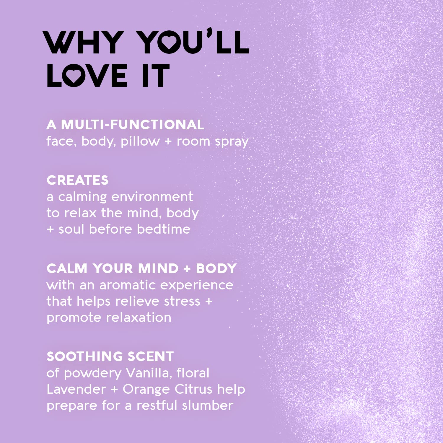 Lavender Chamomile Sleep Spray Multi-Pack - Sleep Well + Relax with Premium Grade Room + Pillow Spray, Made w/Coconut, Jojoba + Moringa Seed Oils, 6.76 fl oz (2 Pack) - view 4
