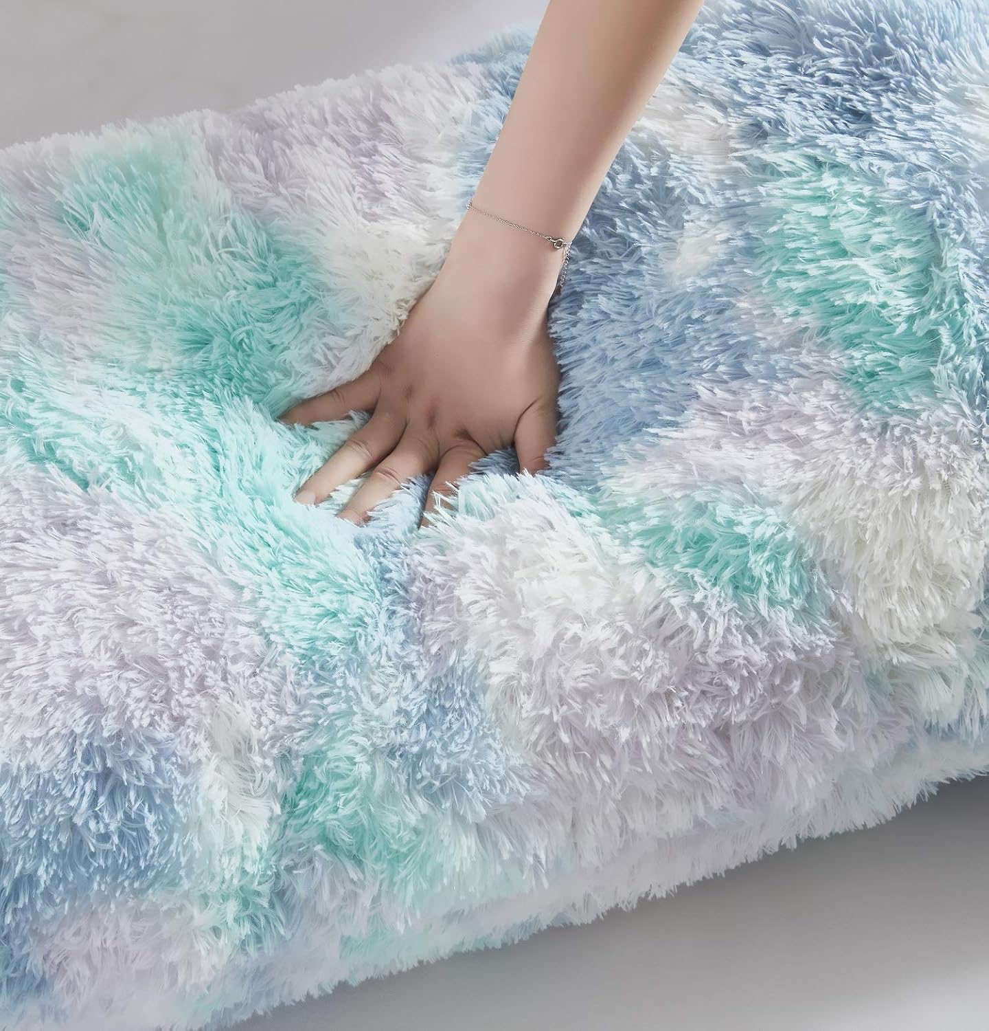 Cozy Plush Fur Body Pillow 20X54 Inches with Premium Filling, Ultra Soft Bed and Sofa Pillow, Vibrant Pastel Colors on Long Pillow, Big Hug Double Pillow, Pregnancy Pillow, Warm Fascinating - view 5