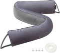 Door draft stopper 36 inches, energy saving, gray | weighted sound proofing for door draft blocker, under door gap filler with machine washable fabric