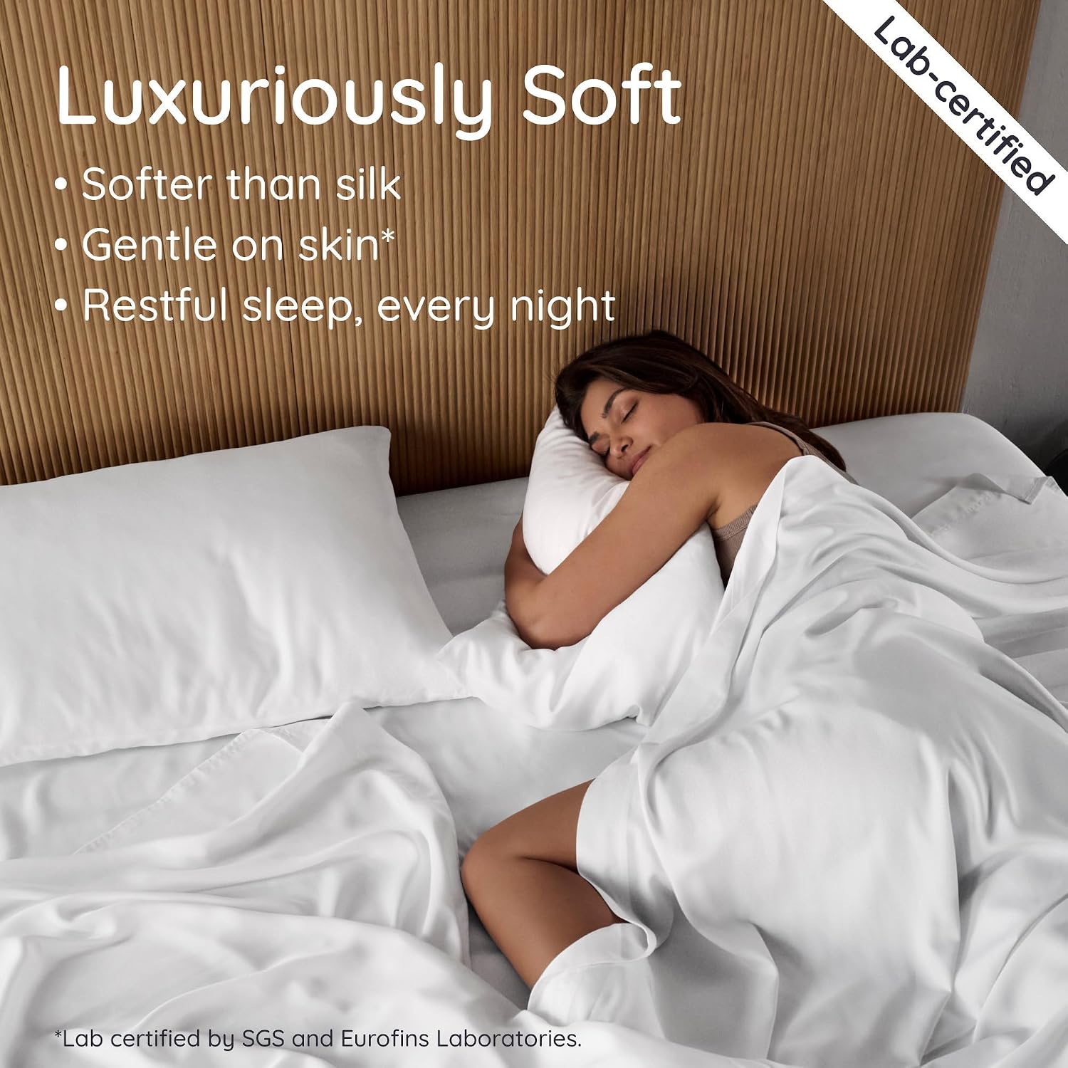 100% viscose derived from bamboo pillow case Queen size – set of 2 Queen cooling pillow cases for hot sleepers with envelope closure, anti acne pillow case, breathable & super soft (White) - view 4