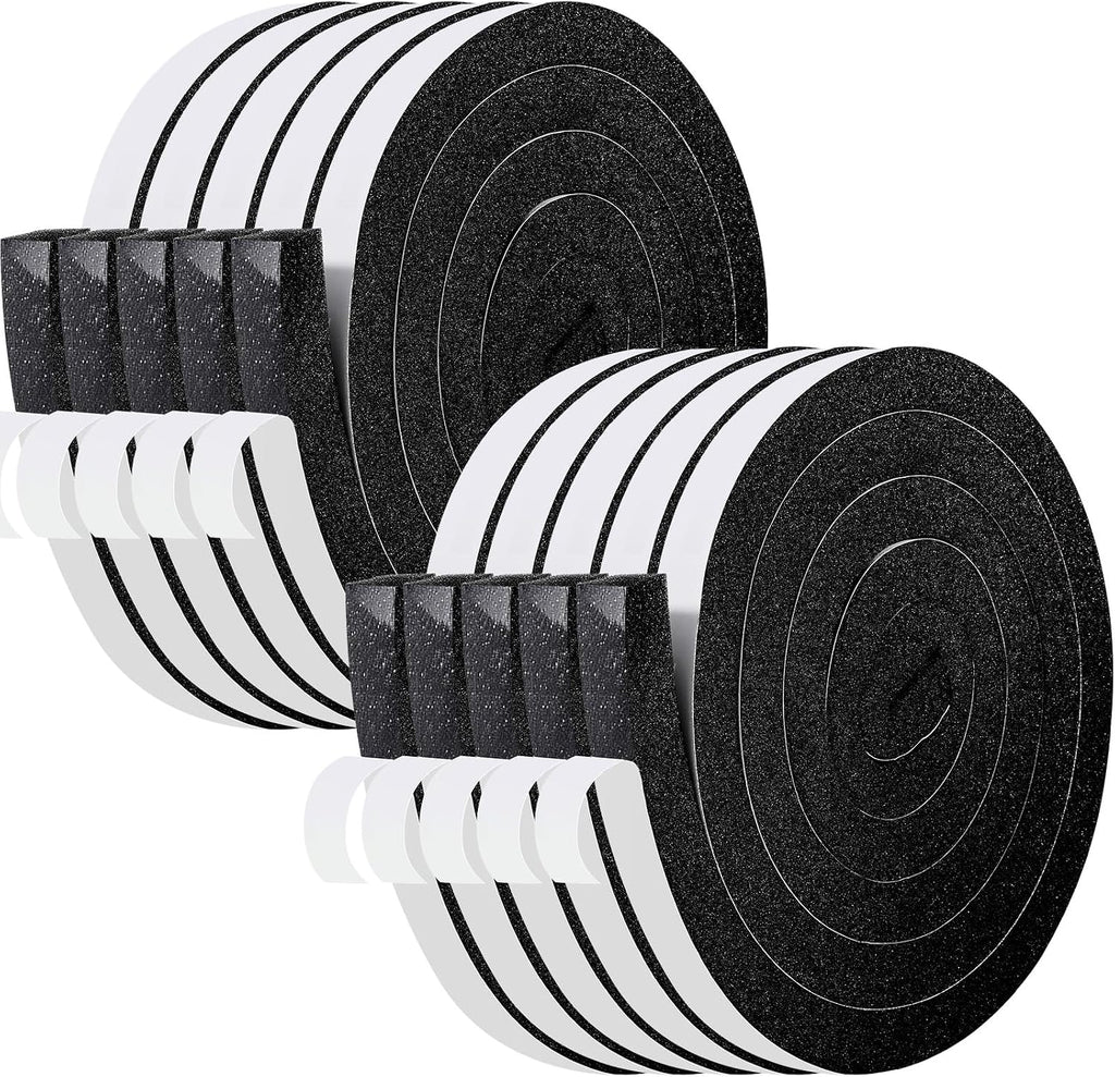 39ft Adhesive Foam Weather Stripping, 1/2 Inch W x 1/2 Inch T, Air Conditioner Window Seal Insulation Foam Tape High Resilience for Doors, Window, Automotive Sound Isolation Soundproofing - view 8
