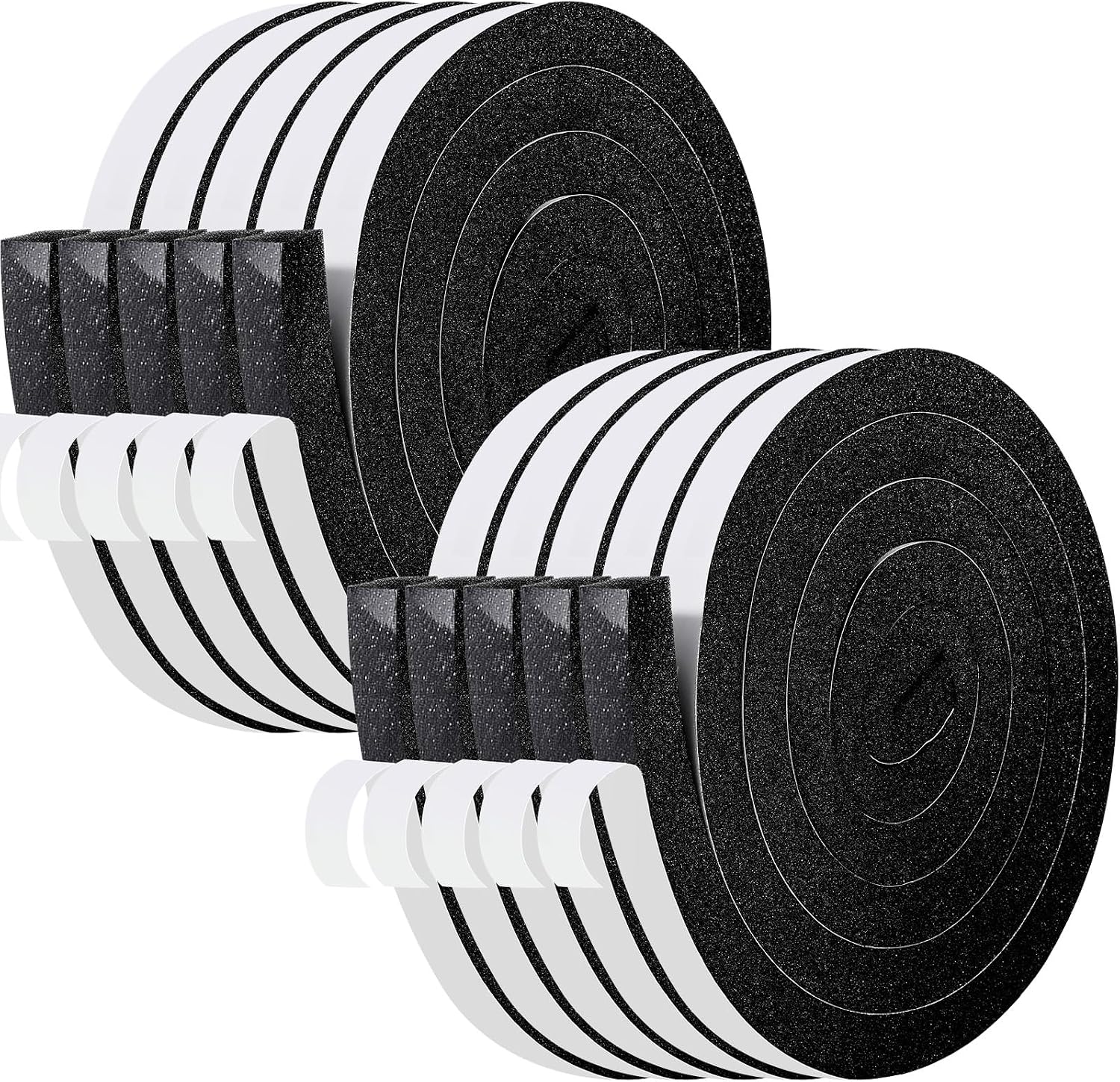 39ft Adhesive Foam Weather Stripping, 1/2 Inch W x 1/2 Inch T, Air Conditioner Window Seal Insulation Foam Tape High Resilience for Doors, Window, Automotive Sound Isolation Soundproofing - view 8