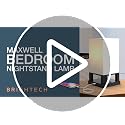 Maxwell Bedside Lamp with USB Port – Compact Table Lamp for Bedroom, Living Room - Modern Asian Nightstand Lamp with Wood Frame - LED Bulb, Soft Light - Black - view 7