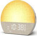 Sunrise alarm clock sound machine with dual alarm for heavy sleepers | 30 soothing sleep sounds & dimmable night light, natural wake-up light for bedrooms, baby rooms, dorms, kids & adults, gift