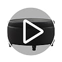 30-Inch Round Ottoman, Leather Ottoman with Storage (Black) - view 7