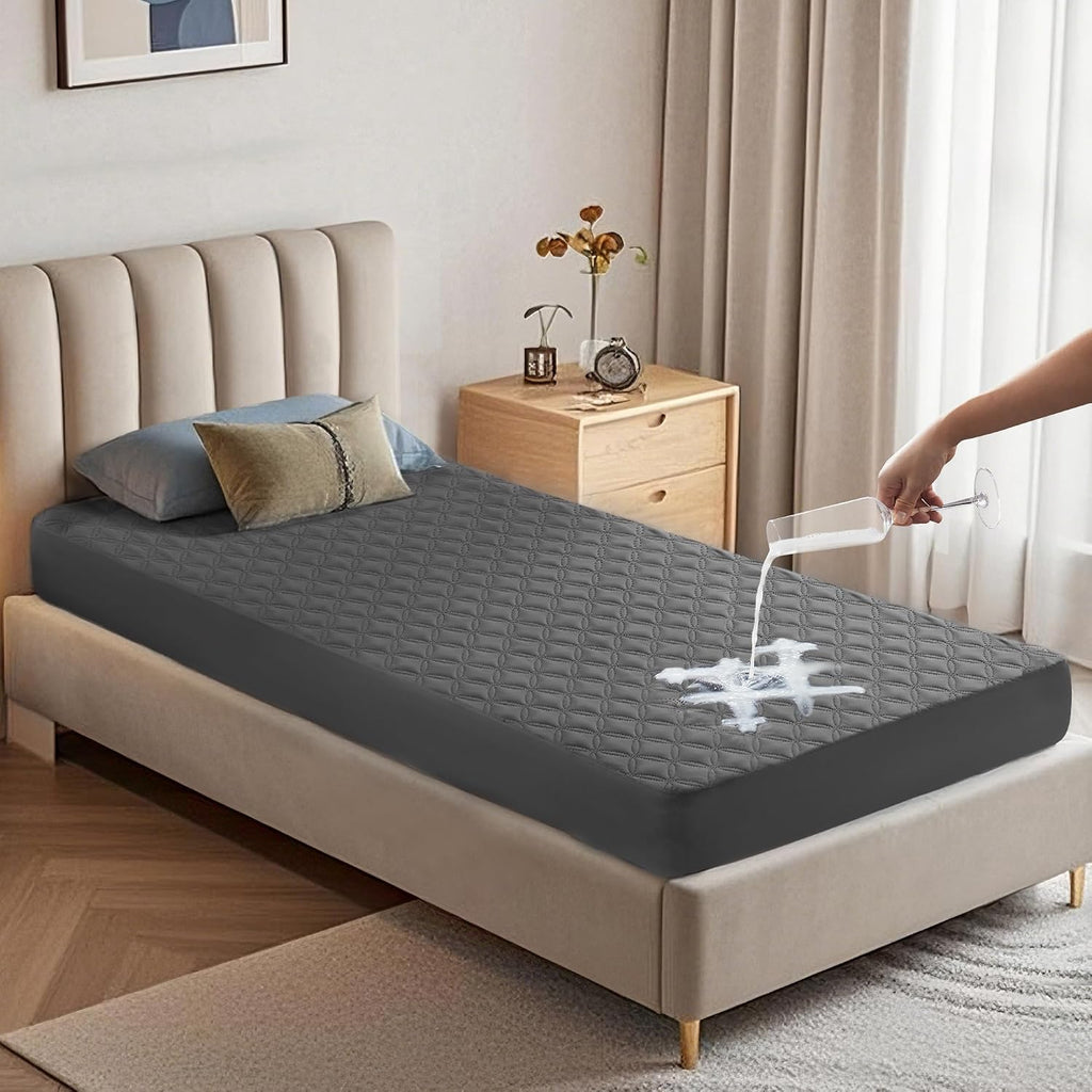 Waterproof Queen Size Mattress Protector, Deep Pocket Fit, Washable | Soft Noiseless Breathable Bed Mattress Cover Pad, Fits 6-18 Inch Deep Mattresses, Ideal for Home, Bedroom, Hotel, Gray - view 4