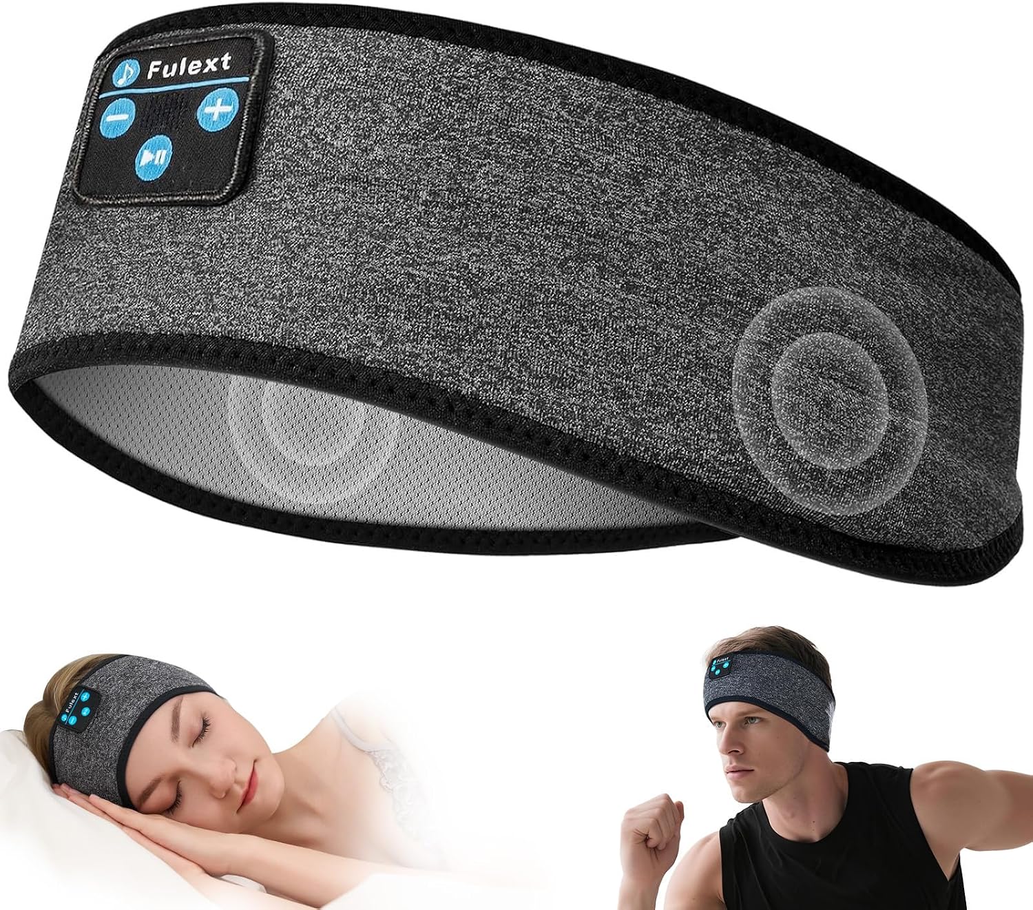 Sleep Headphones Bluetooth Headband,Sleeping Headphones Sports Headband, Long Time Play Sleeping Headsets with Built in Speakers Perfect for Workout,Running,Yoga - view 7