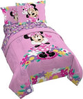 Disney Minnie Mouse Full Size Comforter Set 7 Piece Kids Bedding, Pink