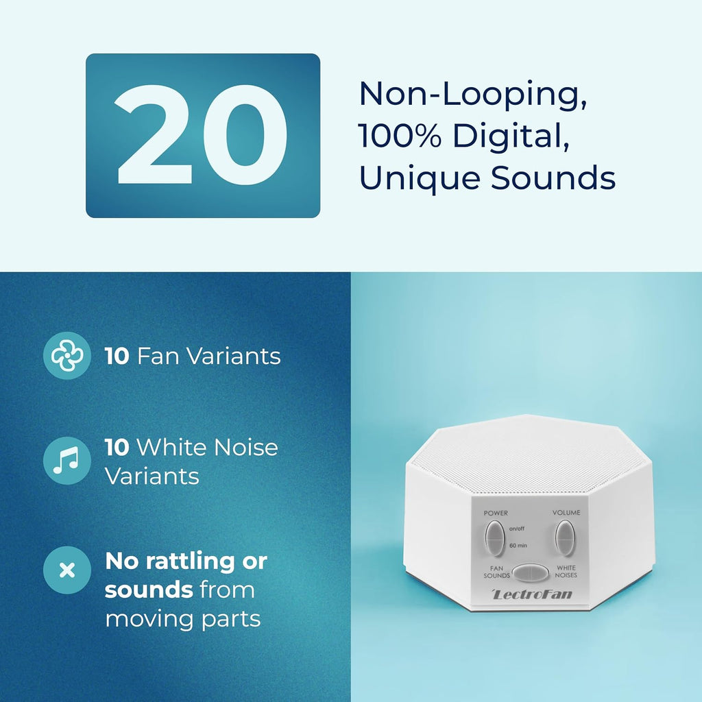 Soothing sound machine for sleep - global power edition - built-in sleep timer - compact design - relaxation support - white - view 3