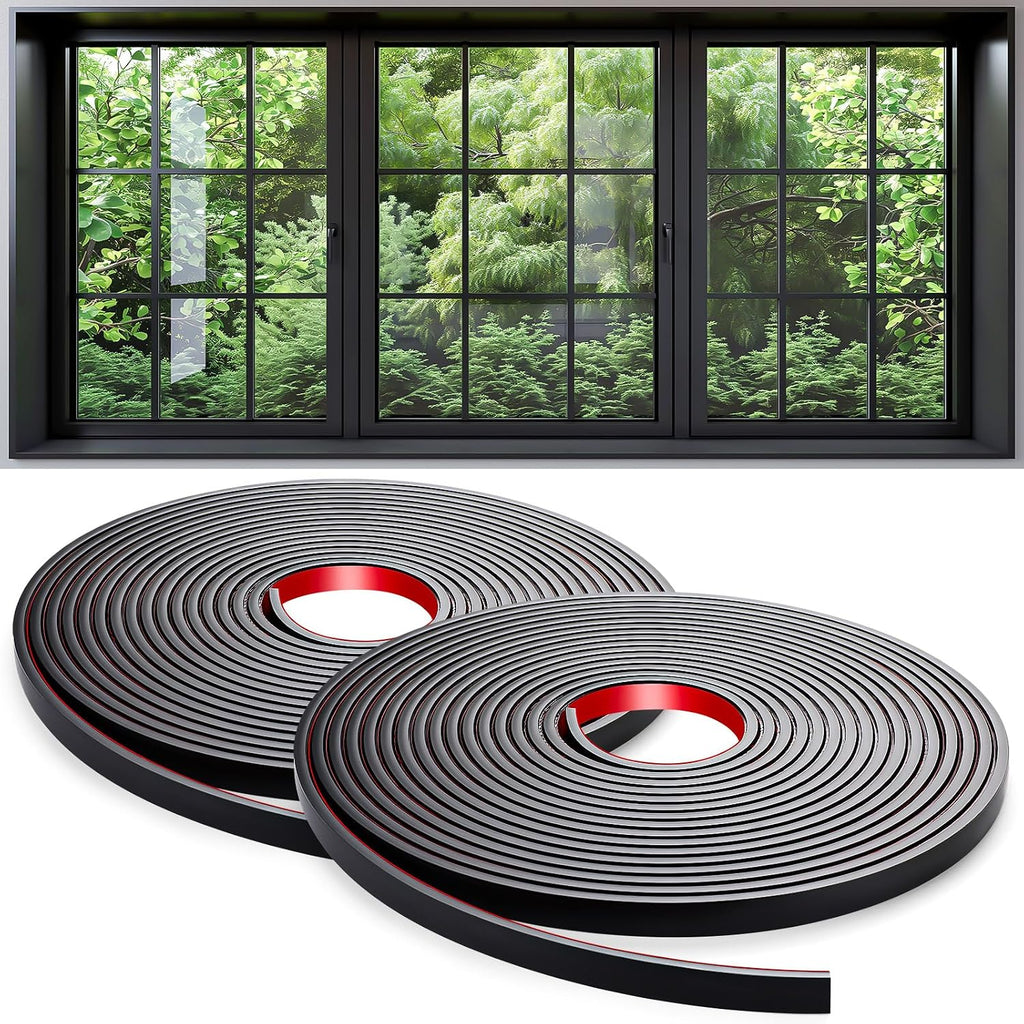 59 Ft Window Grille Inserts Grid Kit, 2 Black, Self-Adhesive Peel | Stick Trim Molding Window Trim Molding Grids, DIY Crown Molding Peel & Stick for Tile Edge Trim, Windows Door Frames