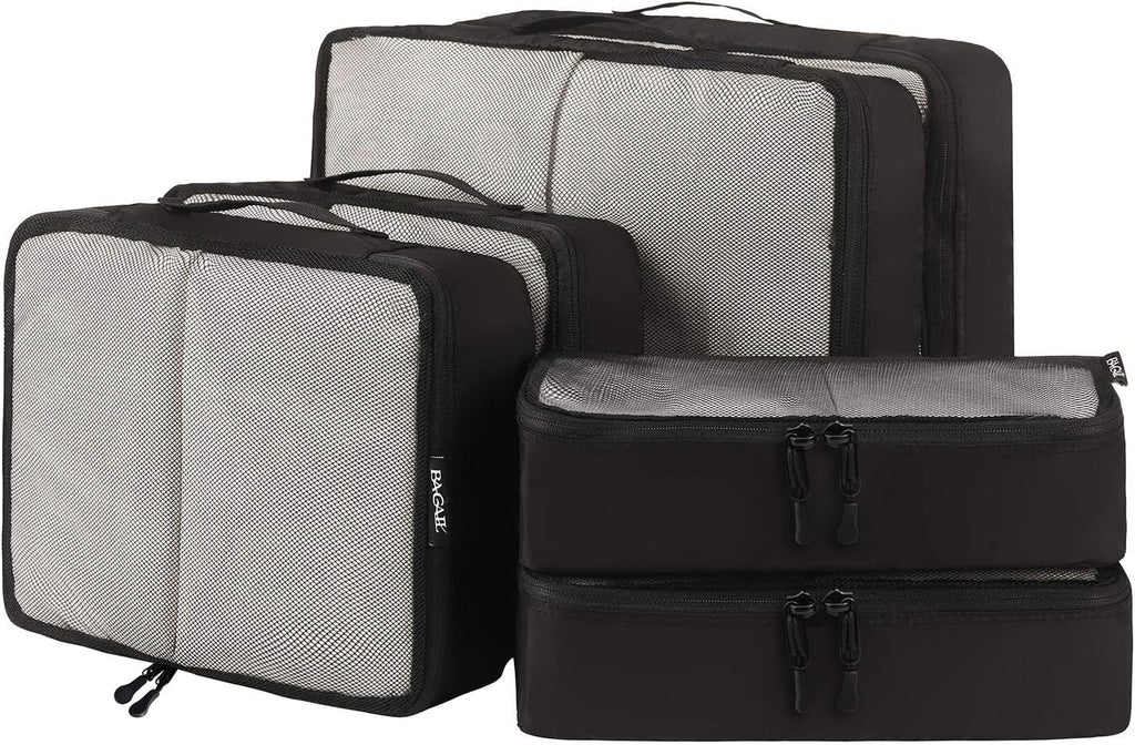 6 set packing cubes, travel luggage packing organizers