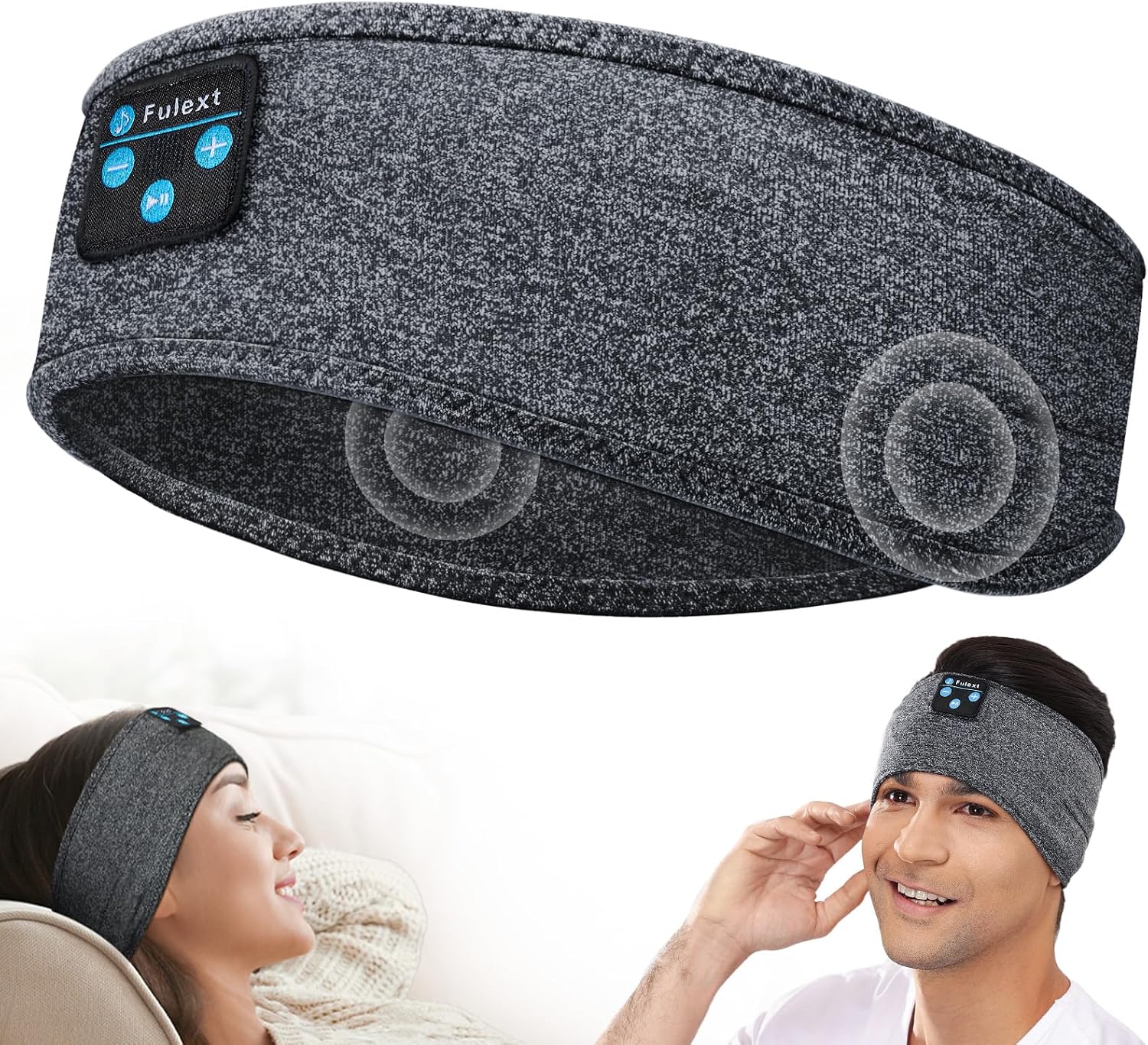 Sleep Headphones Bluetooth Headband,Sleeping Headphones Sports Headband Headset, Long Time Play Sleeping Headsets with Built in Speakers Perfect for Workout,Running,Yoga - view 3