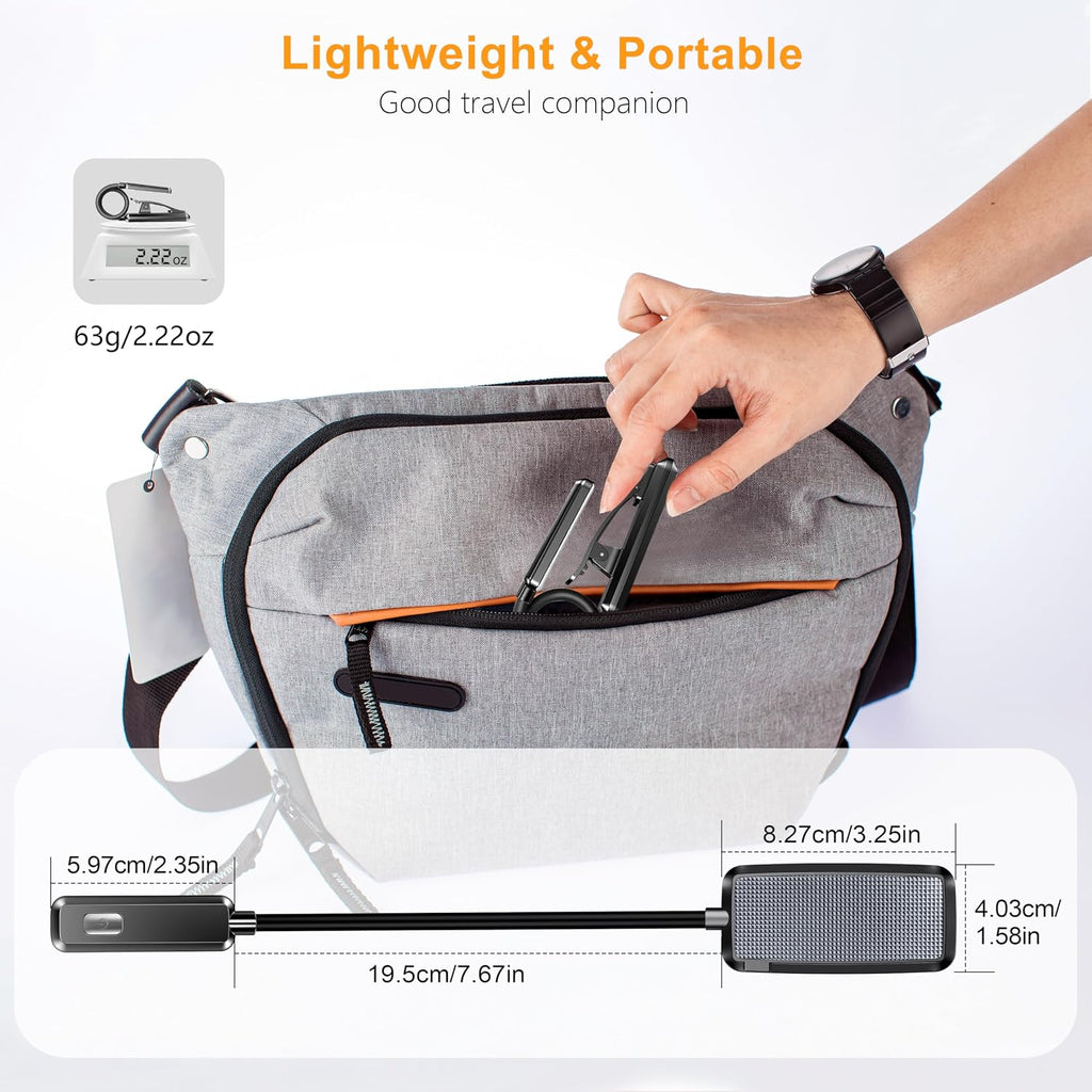 9 LED Rechargeable Book Light for Reading in Bed | Eye Caring 3 Color Temps,Stepless Dimming Brightness,80 Hrs Runtime Small Lightweight Clip On Book Reading Light for Studying - view 8