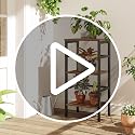 3 Tier Bookshelf, Small Narrow Bookshelf, Record Storage Rack with Side Fence, Floor-Standing Shelf Units, Narrow Display Shelf for Living Room, Bedroom, Classroom, Rustic Brown BF80CJ01G1 - view 7