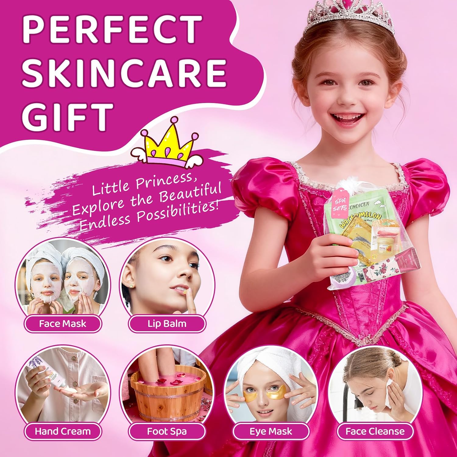28pcs spa birthday party supplies, 4 set spa party favors kit with facial masks eye patches hand cream lip balm foot bath bombs, ideal gift for sleepovers & birthdays, safe for all skin types - view 4