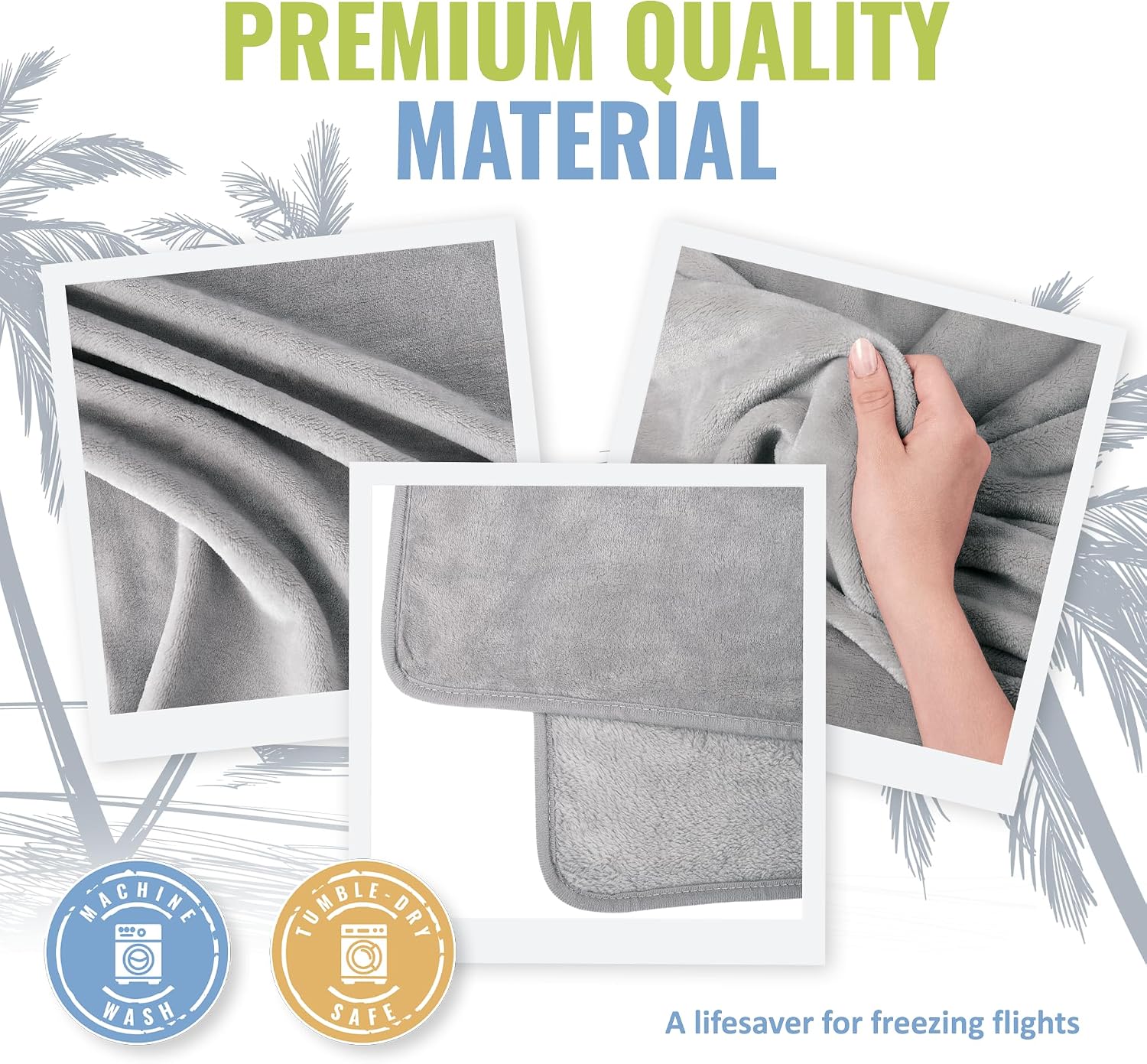 Soft & Warm Travel Blanket for Airplane & Car - Long Flight Essential for Women, Men, Kids - Compact Pillow with Luggage Sleeve & Backpack Clip - view 5