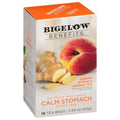Benefits Calm Stomach Ginger Peach Herbal Tea, 18 Count | Caffeine Free, Pack of 6, 108 Total Tea Bags