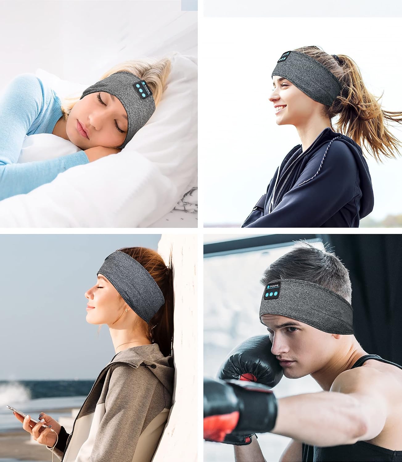 Sleep Headphones, Wireless Sleep Earbuds, Headphone for Sleeping Bluetooth Headband Headphones Headsets with Thin Speakers, Sleeping Headphones for Workout, Yoga, Travel, Gift for Women Men - view 7