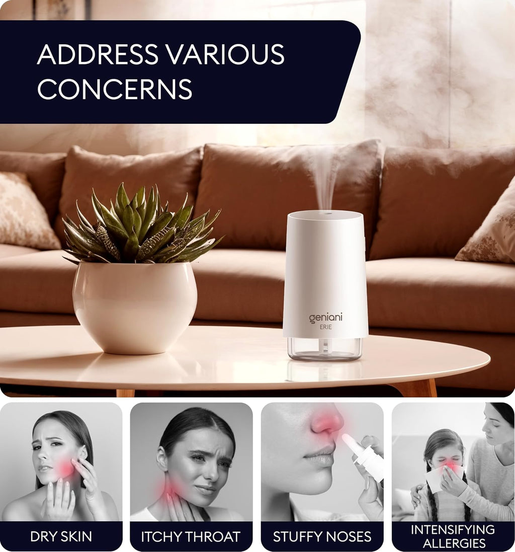 Portable cool mist humidifiers for bedroom & office - ultrasonic humidifier for home, baby, small room with auto shut off, 250ML easy to clean water tank - view 8