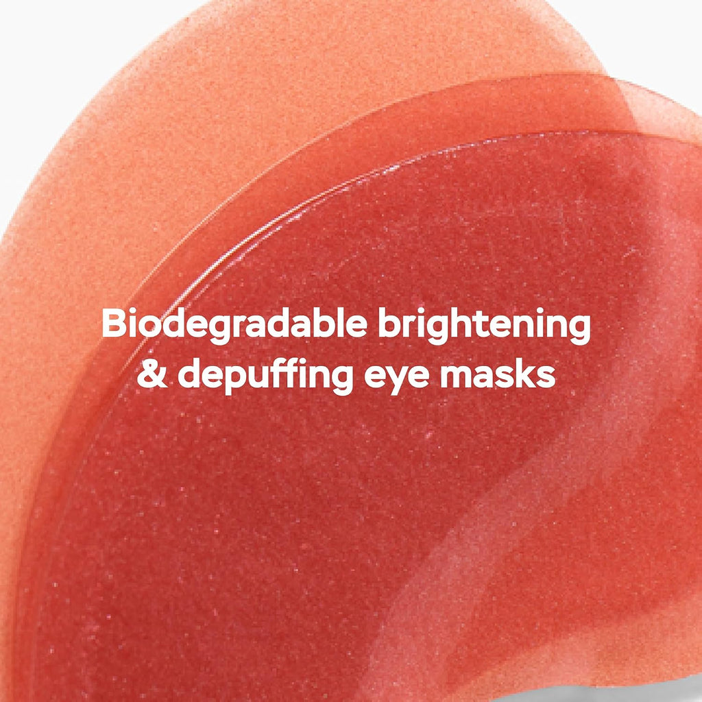 Brightening eye masks 60 count | hydrogel under eye patches | depuffing, dark circle brightening, peptides, caffeine, hyaluronic acid, niacinamide - view 8