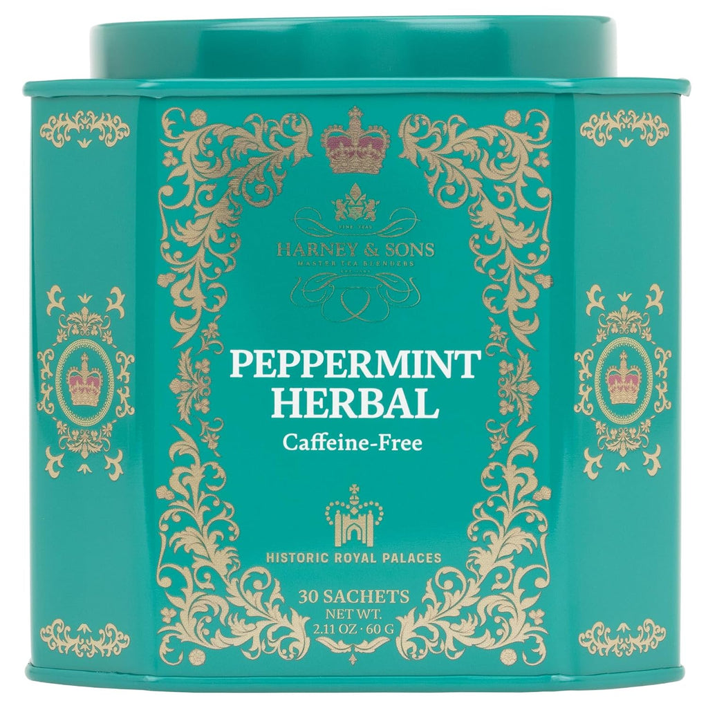 Peppermint Herbal Tea in Sachets, Caffeine-Free Herbal, 30 Sachets | Herbal tea made with Washington State peppermint. Naturally caffeine free.