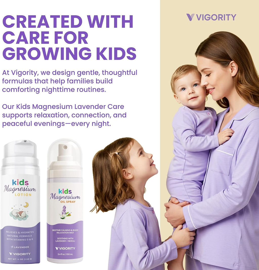 Kids magnesium lotion & magnesium sleep spray set - calming lavender magnesium oil spray for kids bedtime + soothing body lotion for nighttime legs & feet comfort, aromatherapy lavender & neroli - view 6