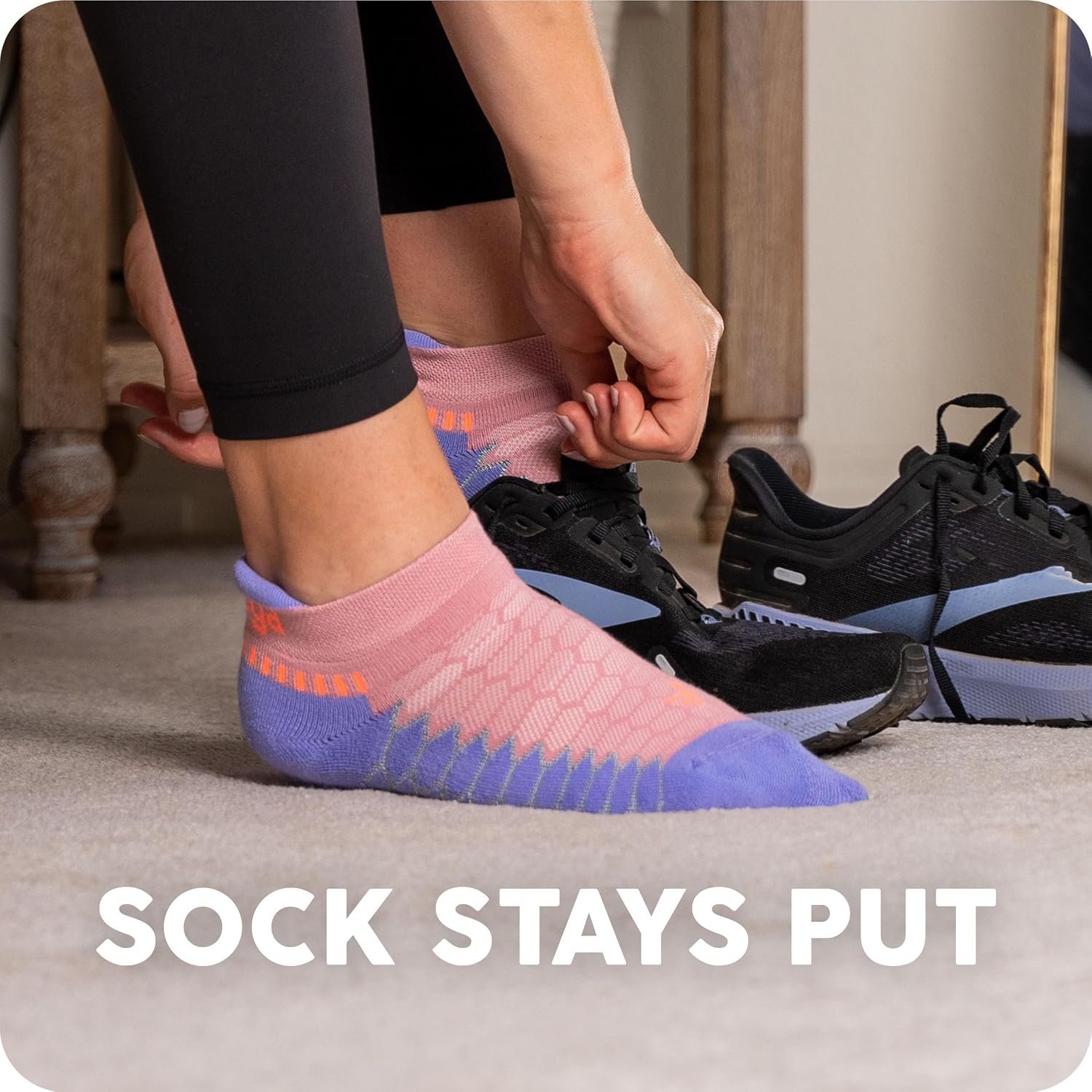 Silver Compression Fit Performance No Show Athletic Running Socks for Men and Women (1 Pair) - view 3