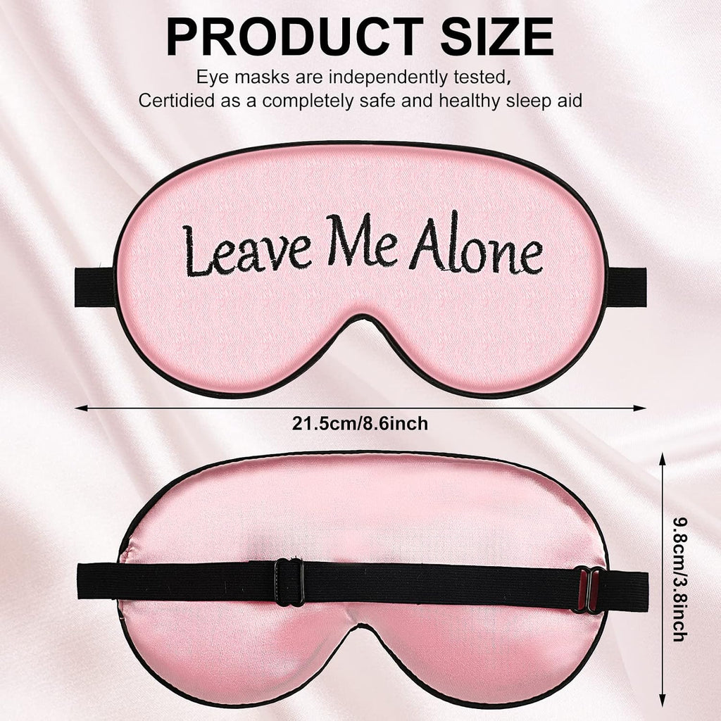 8 Pack Silk Funny Sleep Masks for Women Silky Eye Mask with Adjustable Strap Soft Cute Blackout Blindfold Eye Cover for Women Men Full Night's Sleep, Travel, Nap, Meditation(Elegant Colors) - view 2