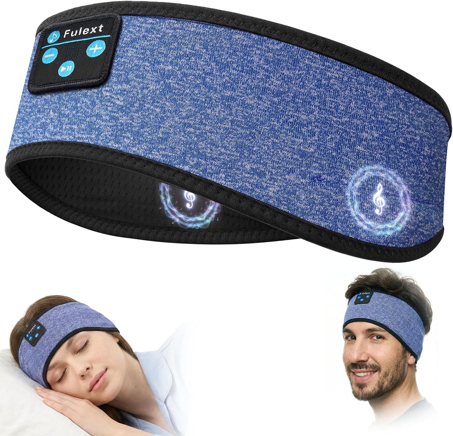 Sleep Headphones Bluetooth Headband,Sleeping Headphones Sports Headband Headset, Long Time Play Sleeping Headsets with Built in Speakers Perfect for Workout,Running,Yoga - view 7