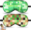 2 pcs sleep mask for kids boys, silk eye covers for sleeping, adjustable strap & light blocking design, adult children's bedtime blindfold for travel and home use, my world