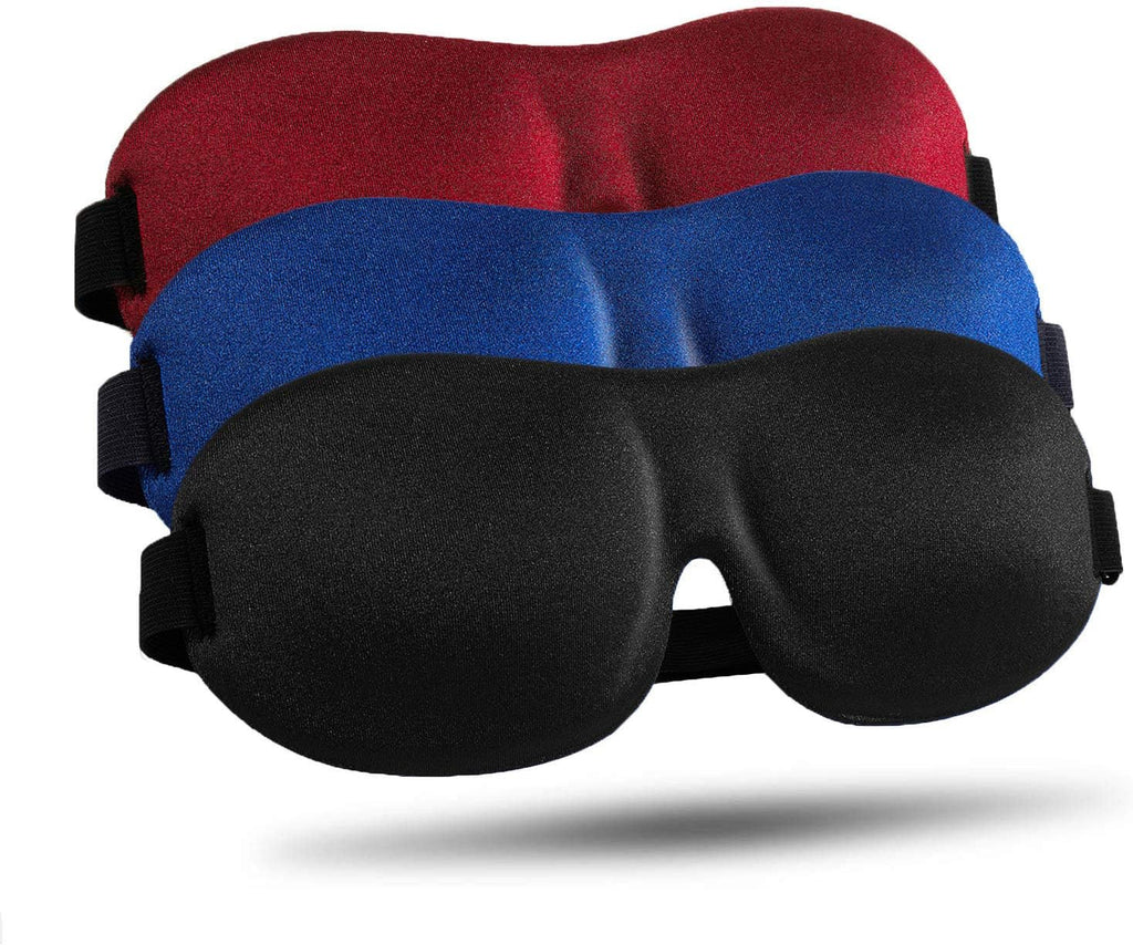 Sleep mask for side sleeper 3 pack, blackout 3D eye mask | zero eye pressure, super lightweight, adjustable, breathable, for men women side/back/stomach sleeping, travel & meditation