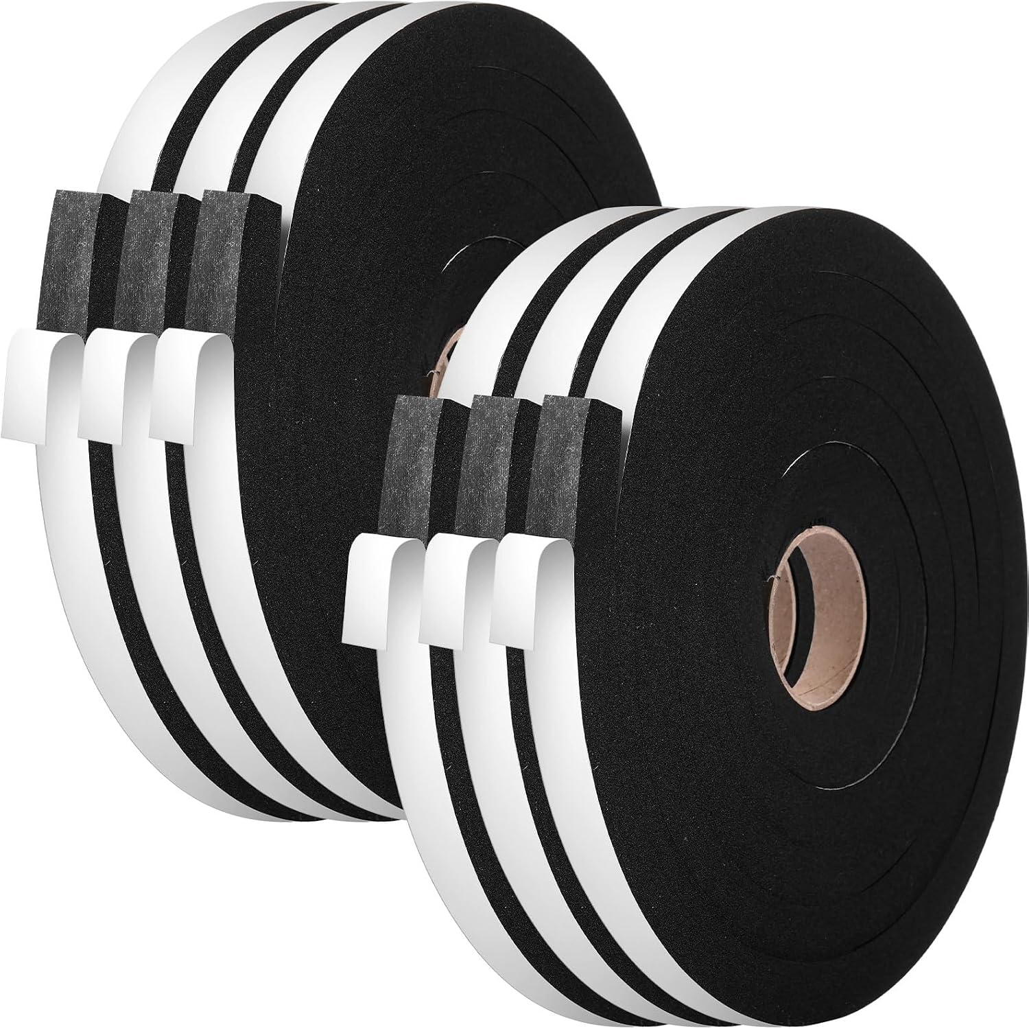 39ft Adhesive Foam Weather Stripping, 1/2 Inch W x 1/2 Inch T, Air Conditioner Window Seal Insulation Foam Tape High Resilience for Doors, Window, Automotive Sound Isolation Soundproofing