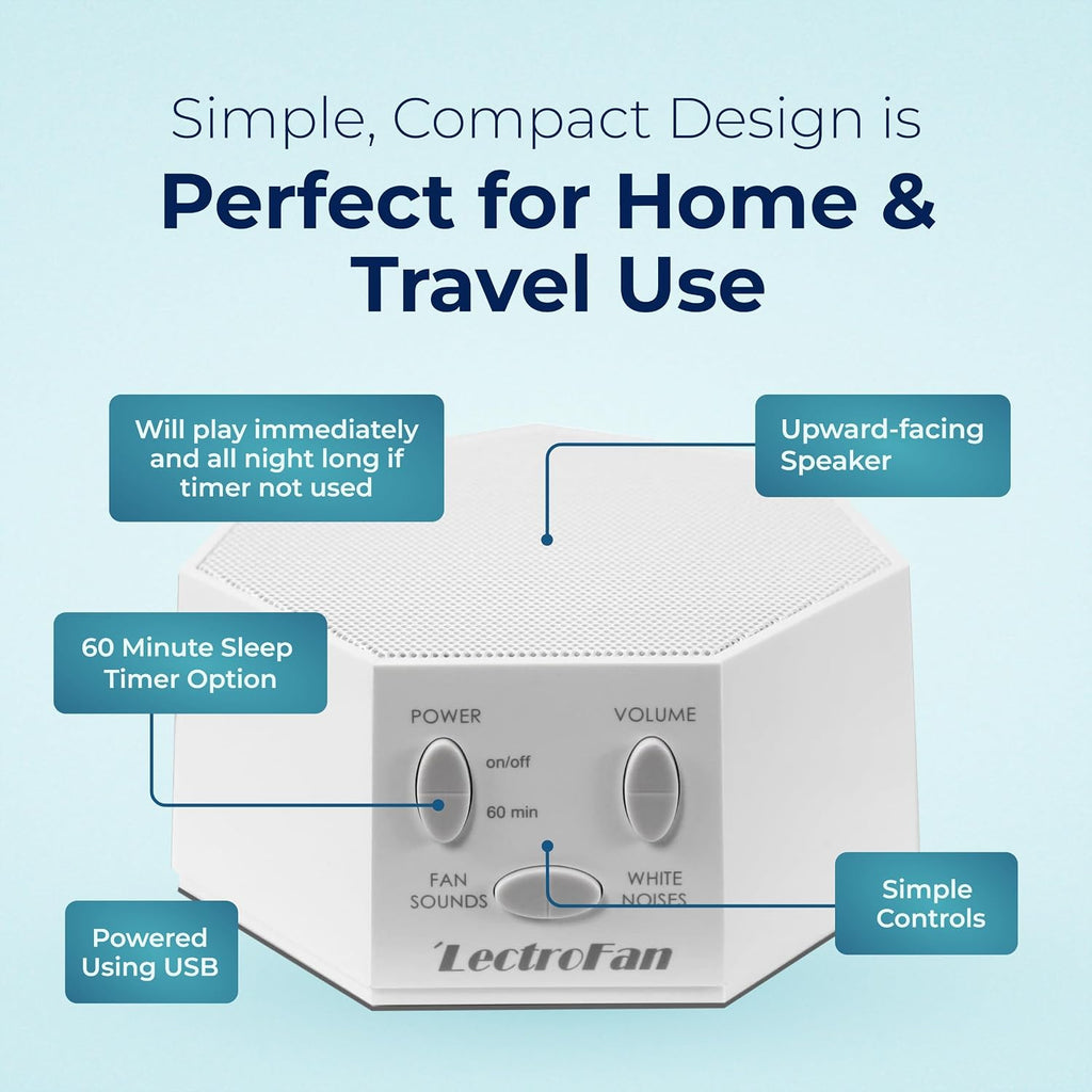 Soothing sound machine for sleep - global power edition - built-in sleep timer - compact design - relaxation support - white - view 6