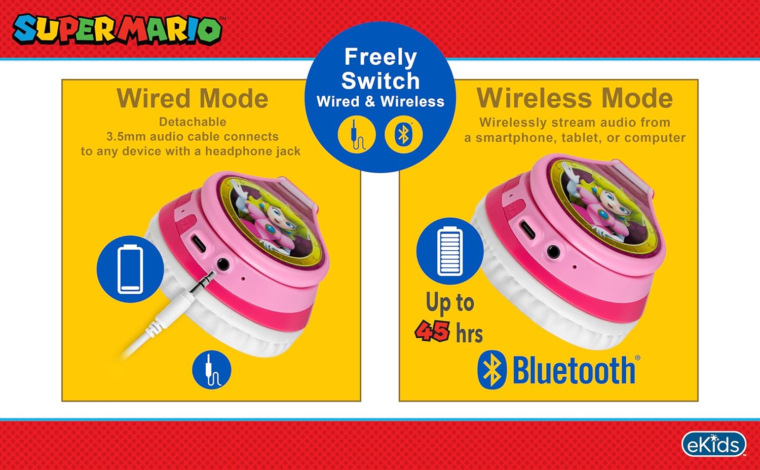 Bluetooth headphones for kids wireless headphones for school - view 8